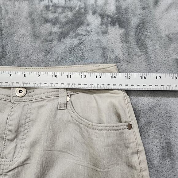 Christopher & Banks Skirt Womens 6P PETITE Light Gray Midi Pencil Stretch Denim - Picture 7 of 9